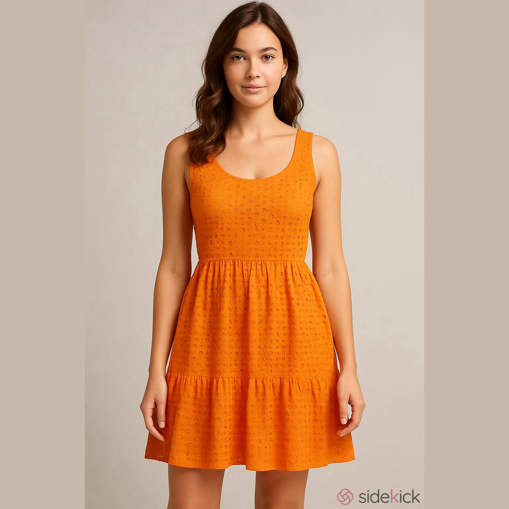 Old Navy Orange Sleeveless Dress